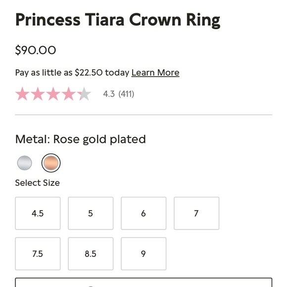 Pandora Princess Tiara Crown Ring - Picture 4 of 13